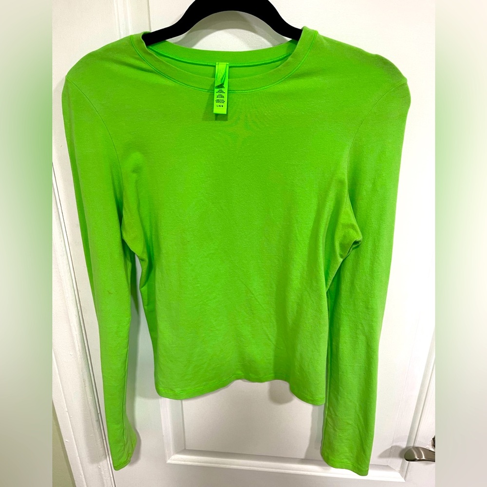 SKIMS COTTON JERSEY LONG SLEEVE T-SHIRT